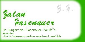 zalan hasenauer business card